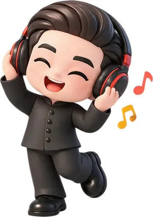 梅博士表情包 · 戴耳机听音乐