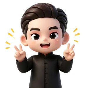 梅博士表情包 · 比耶