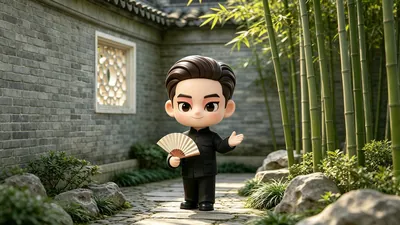 梅博士实景展示 · 庭院漏窗 · 竹石小径