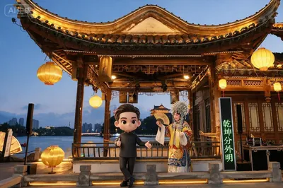 梅博士实景展示 · 水畔戏台夜景